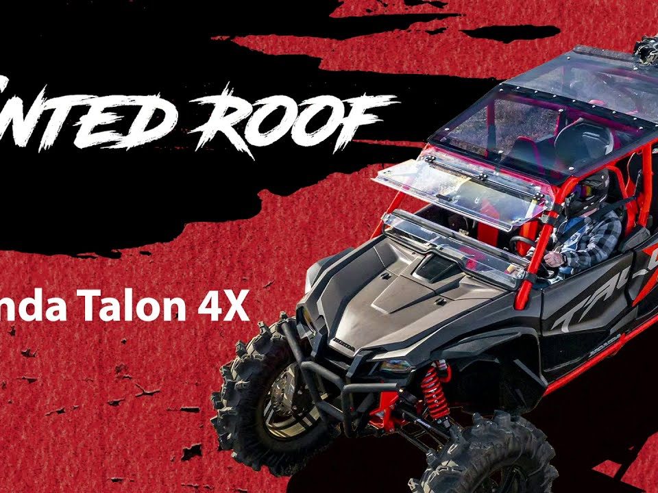 A SuperATV tinted roof installed on a honda talon 1000X