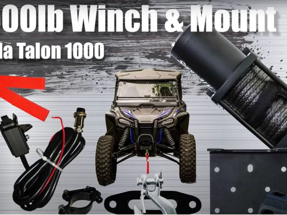 4500 Pound Winch and Mount for Honda Talon