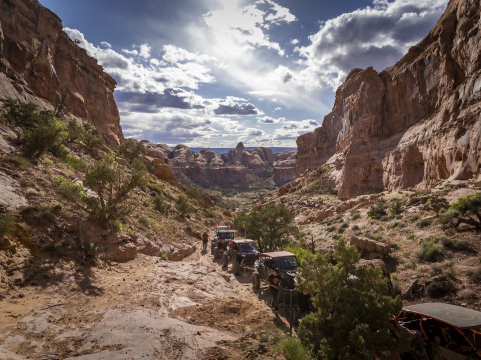 Moab UTV Rentals on a trail