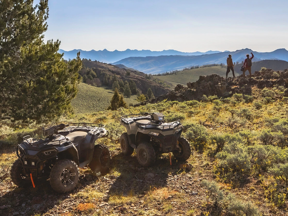 ATV riders enjoying a beautiful view on public land