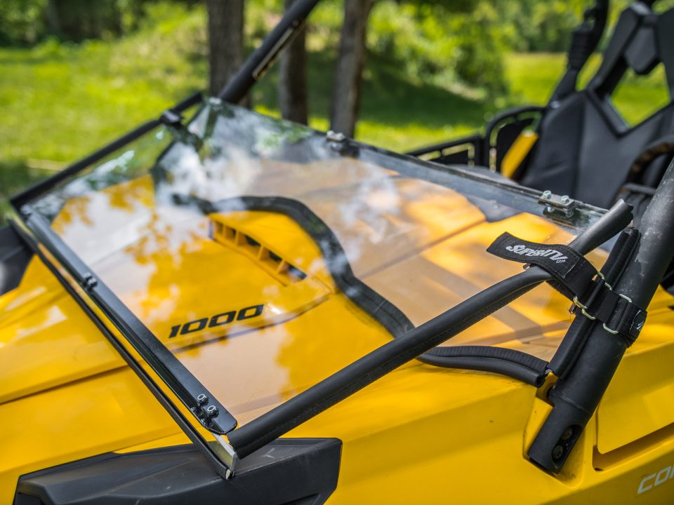 SuperATV Flip-Down Windshield on Can-Am Commander