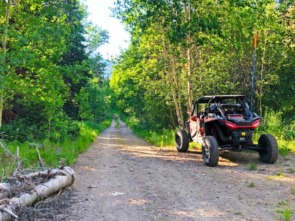 UTV on dirt trail in Oregon