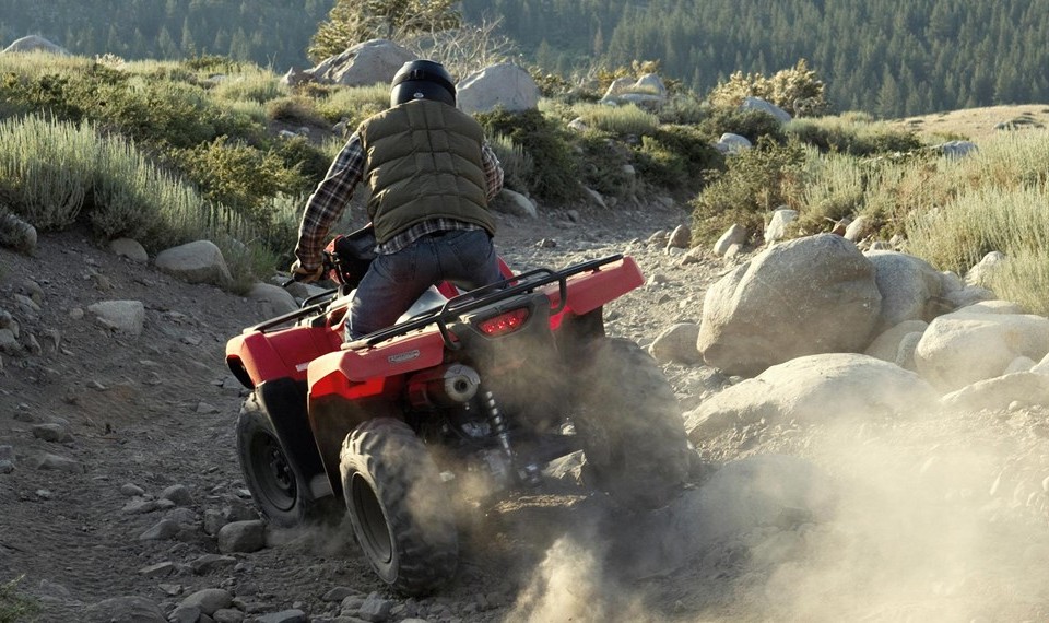 ATV on rocky trail