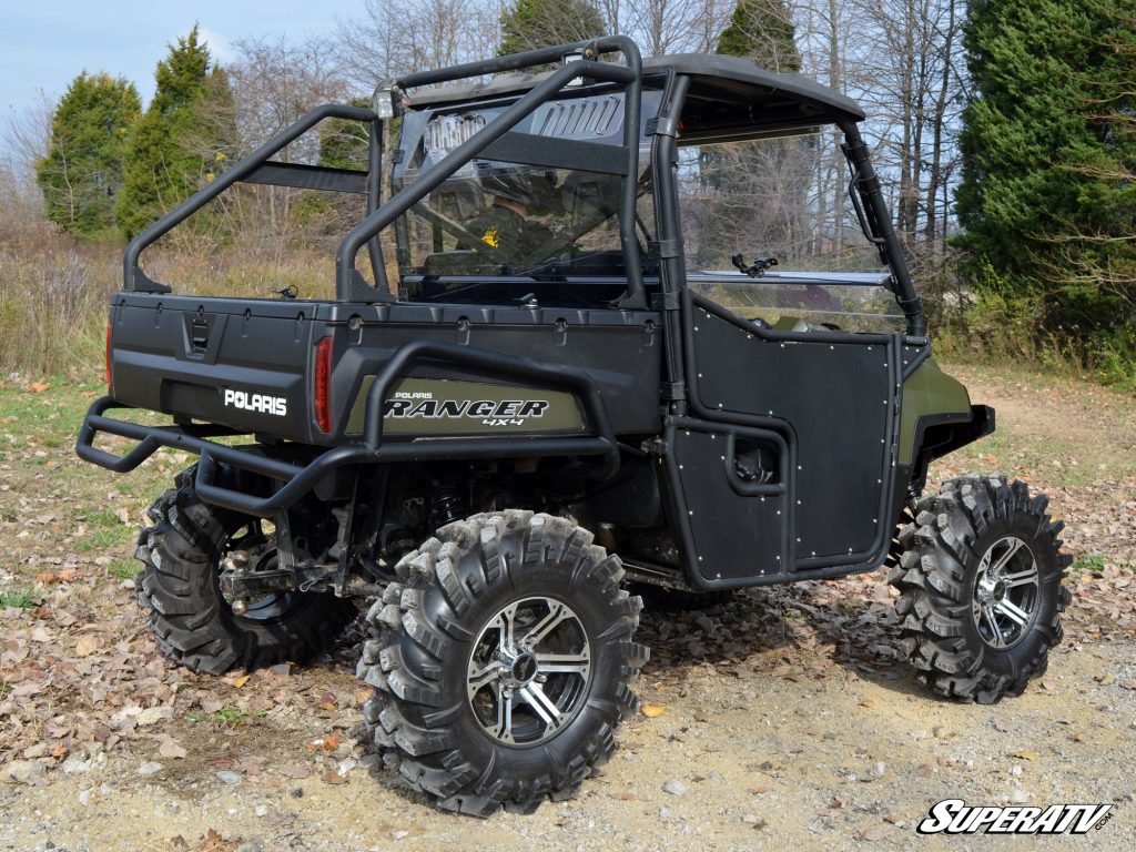 A Ranger with an aftermarket SuperATV Bumper installed.