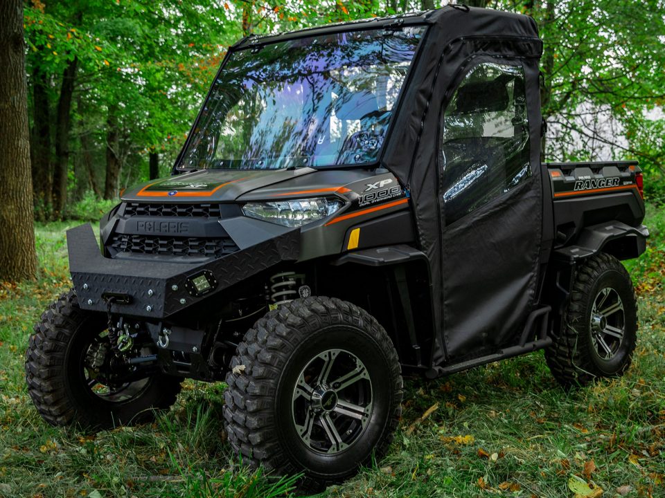 Soft cab enclosure doors on a Polaris Ranger XP 1000