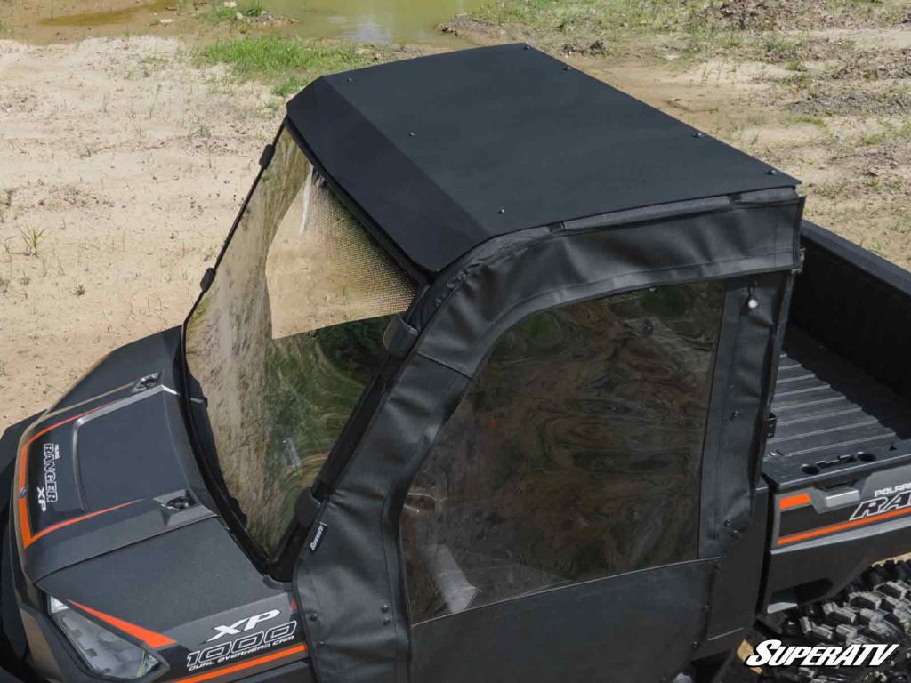 A top angle view of a Polaris Ranger roof.