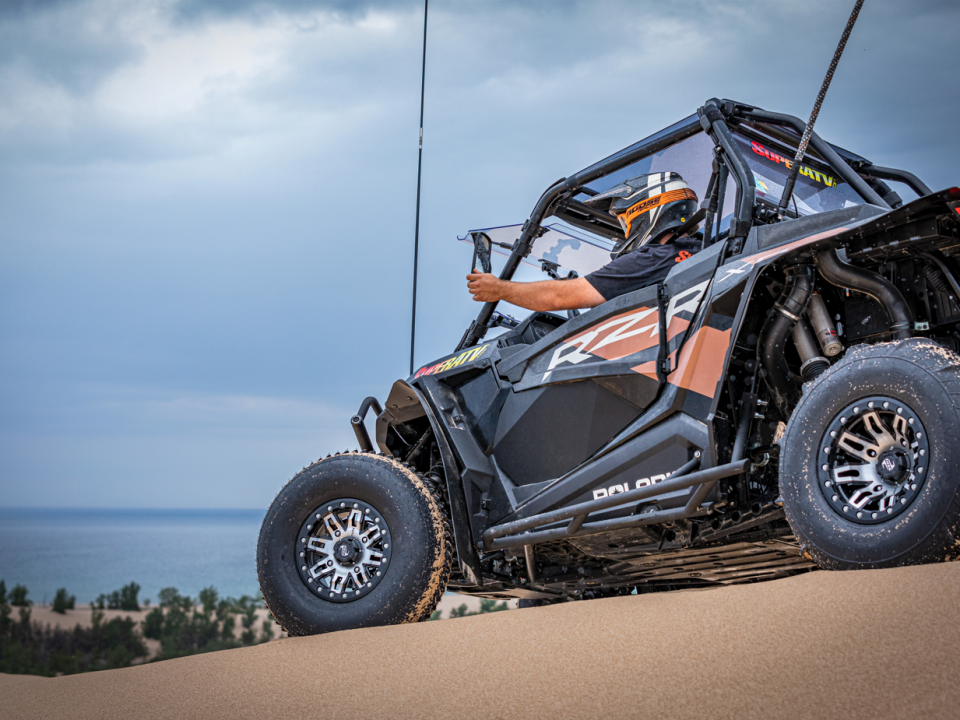 A UTV packed with RZR XP 1000 accessories