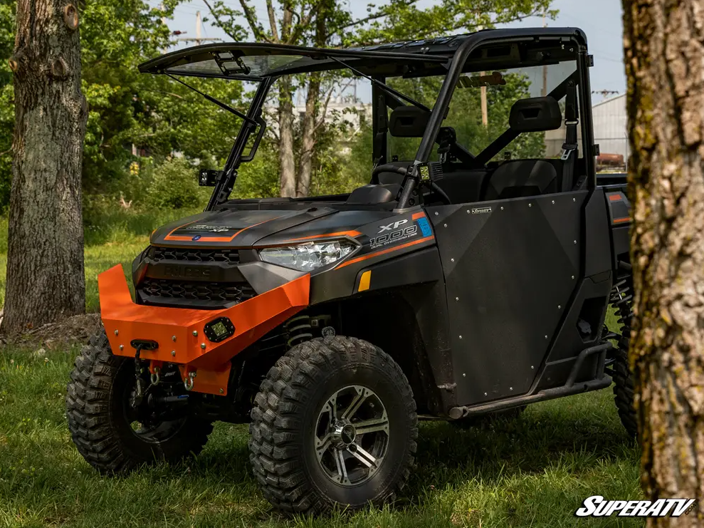 Aluminum half doors on a Polaris Ranger XP 1000