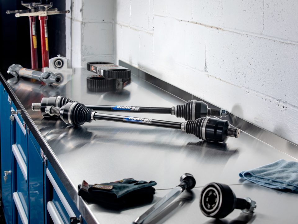 Rhino 2.0 Axles on a bench