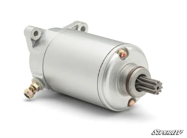 A closeup shot of a brand new SuperATV Up & Running starter.