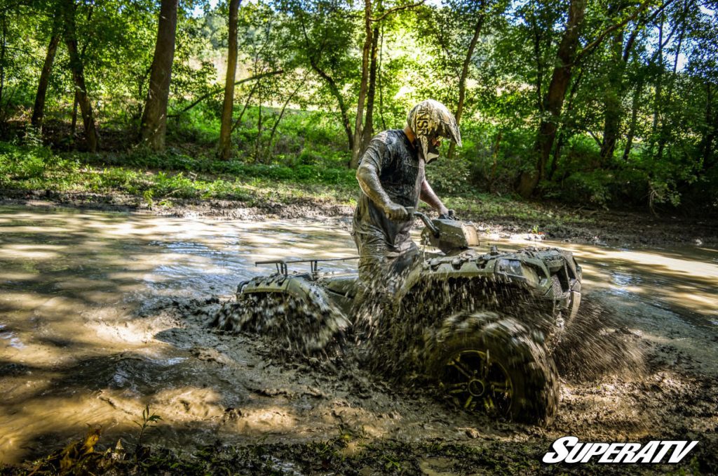 And ATV in the mud