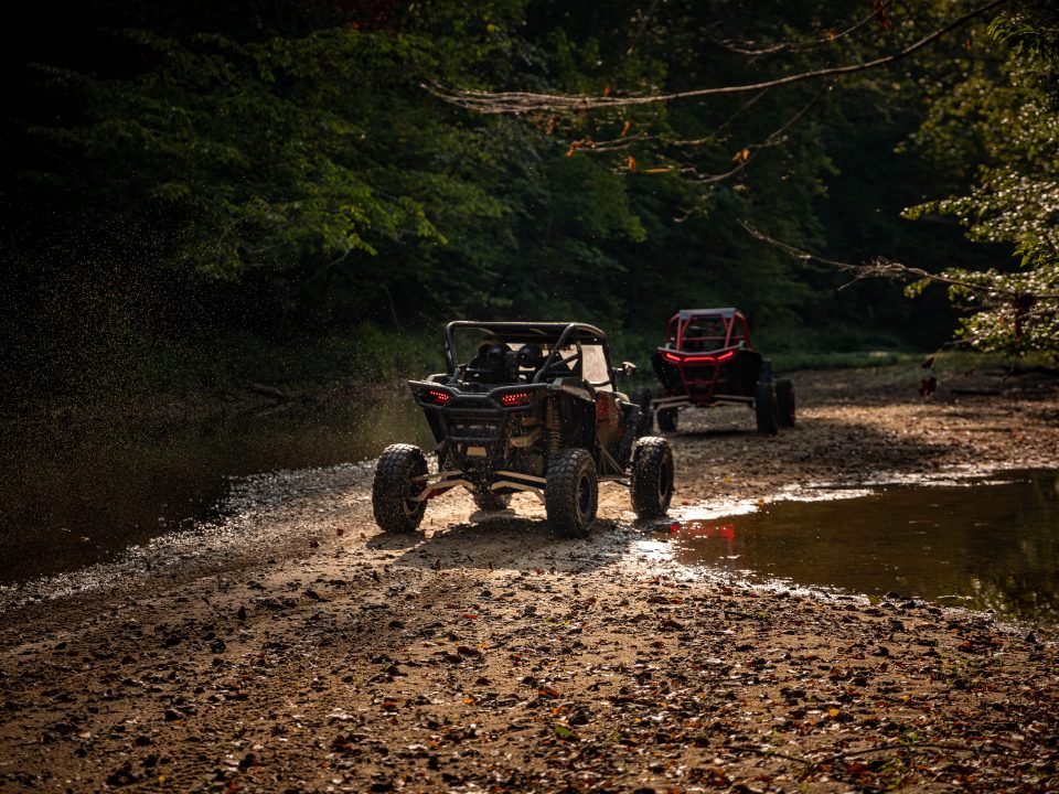 side-by-sides in mud