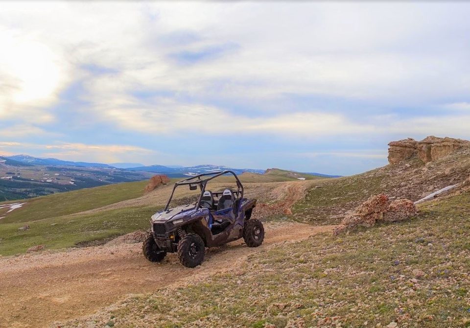 Polaris RZR parked on trail at Bighorn National Park