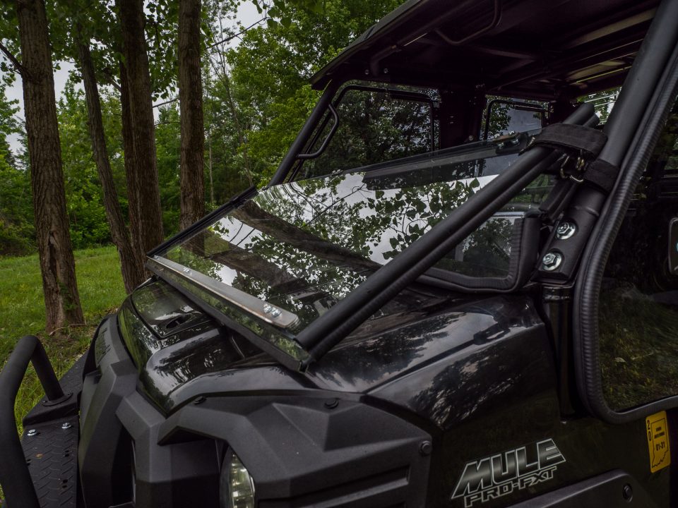 Kawasaki Mule Pro with Flip Windshield