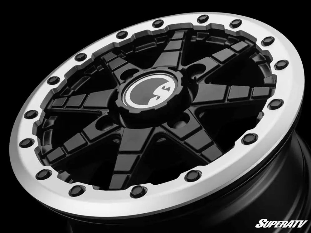 A Healy Lock Series beadlock wheel.