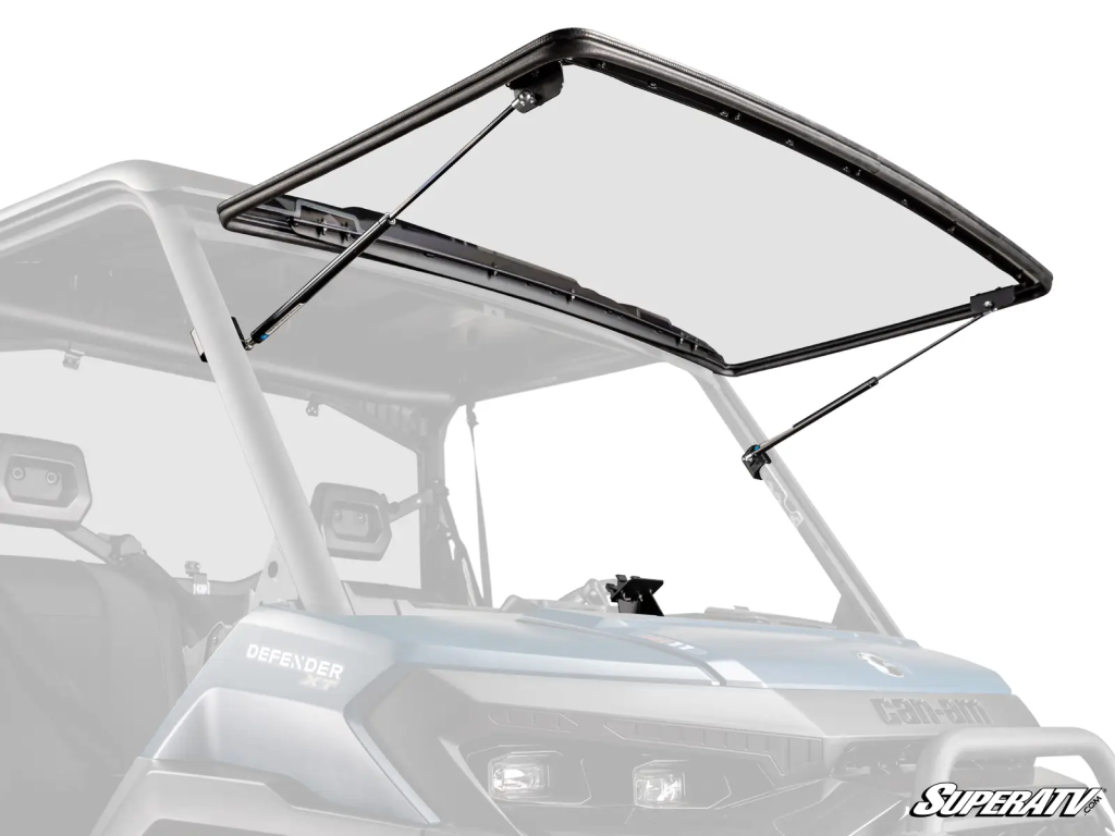A SuperATV Flip Windshield.