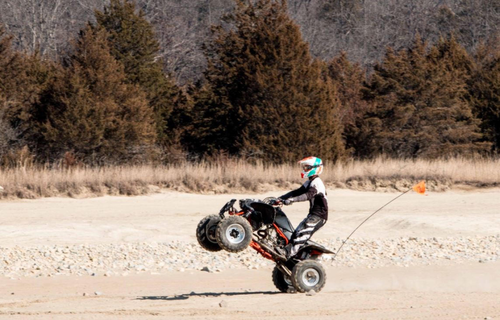 An ATV in the sand at st. joe state park