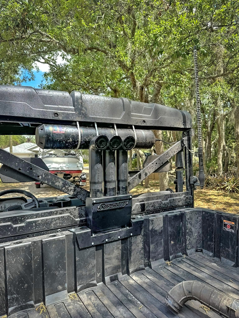 A SuperATV Snorkel Kit installed on a Polaris Ranger XP 1000.