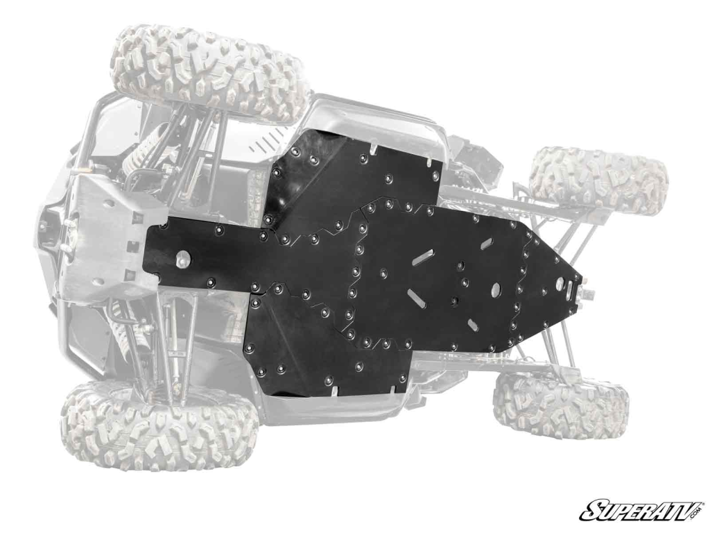 A SuperATV skid plate on a ZForce