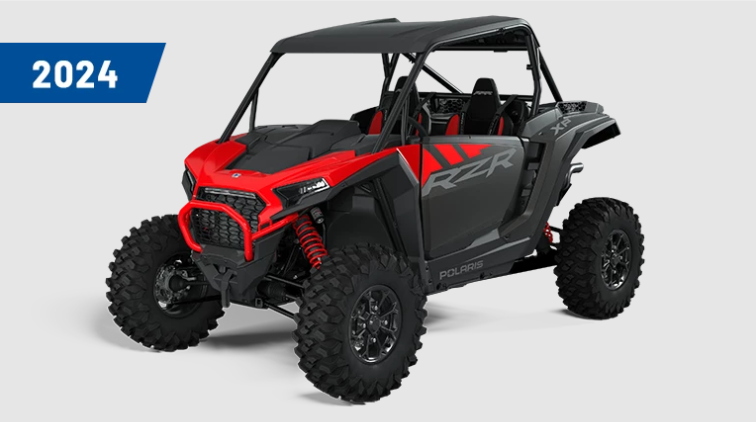 A Polaris RZR XP viewed from the driver's side at an angle.