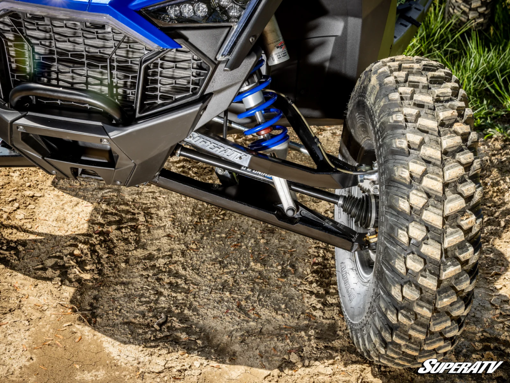 A Closeup of SuperATV's sidewinder A-arms on a RZR Pro R