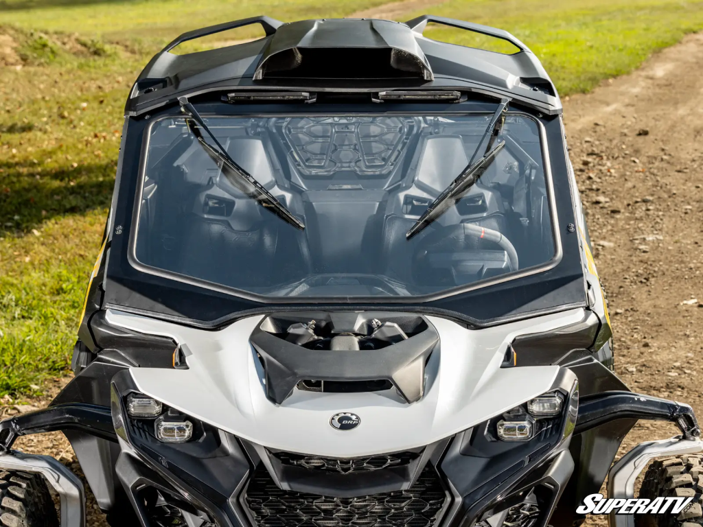 A SuperATV Windshield on a Can-Am Maverick R.