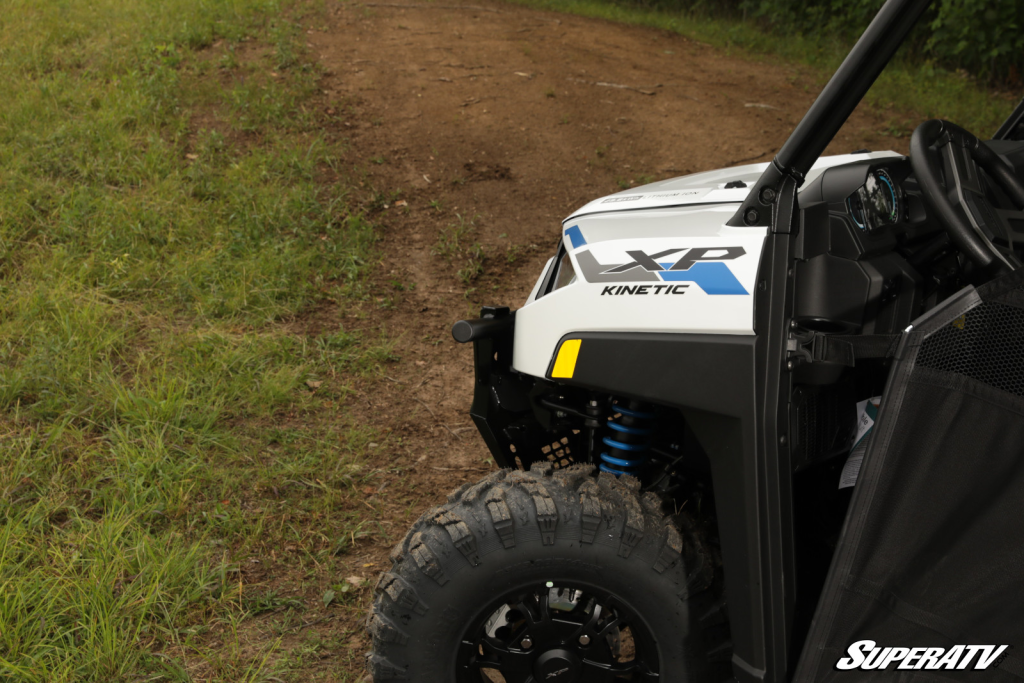 A closeup of the Ranger XP Kinetic logo