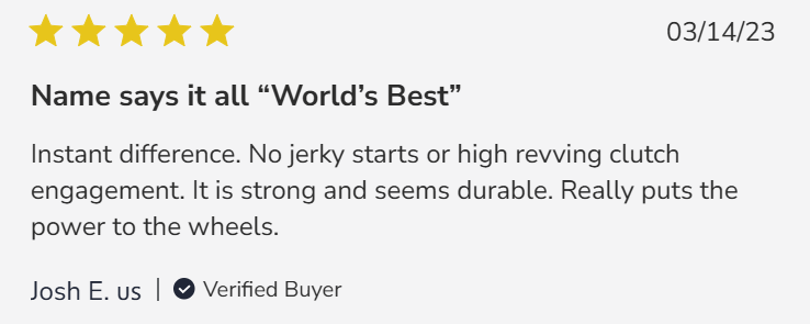 Another screenshot of a GBoost review from a satisfied customer.