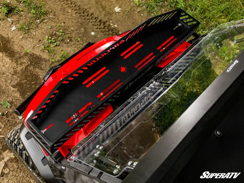 A cargo rack on a Honda Pioneer