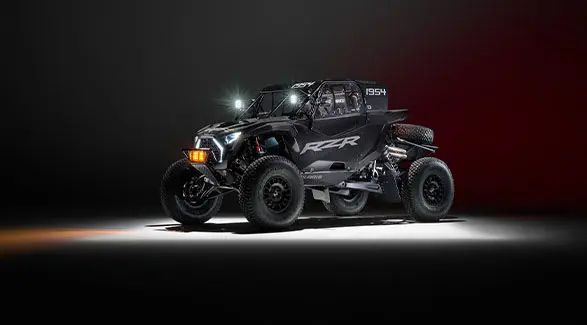 A Polaris RZR Pro R Factory on a black background.