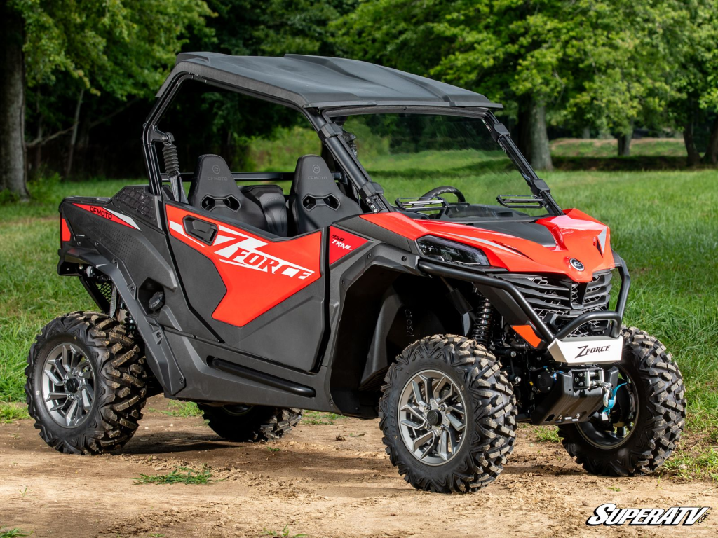 A bright red CFMOTO ZForce.