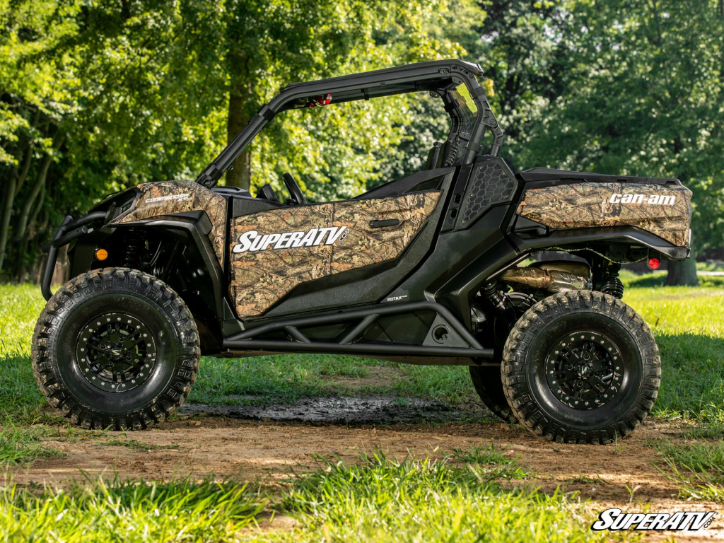 A Can-Am Commander with plain black nerf bars from SuperATV.