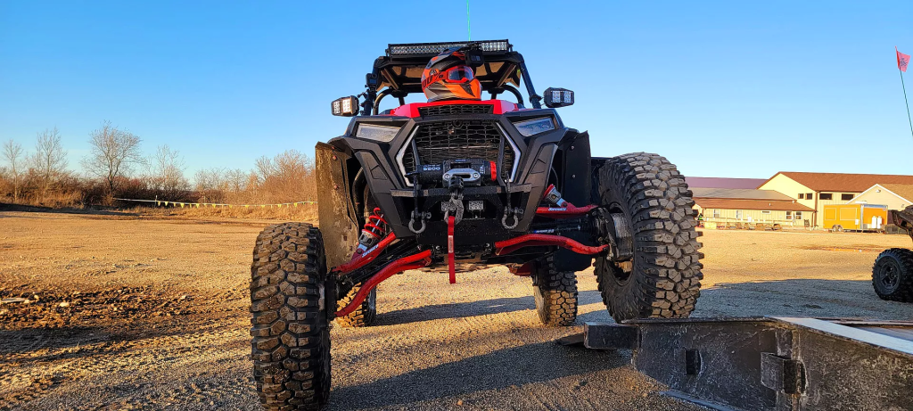 And image of a RZR XP Turbo showing off it's suspension with 4" GDP Portals installed.
