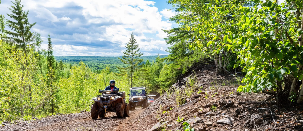 Riders going through Iron Range OHV Recreation Area.