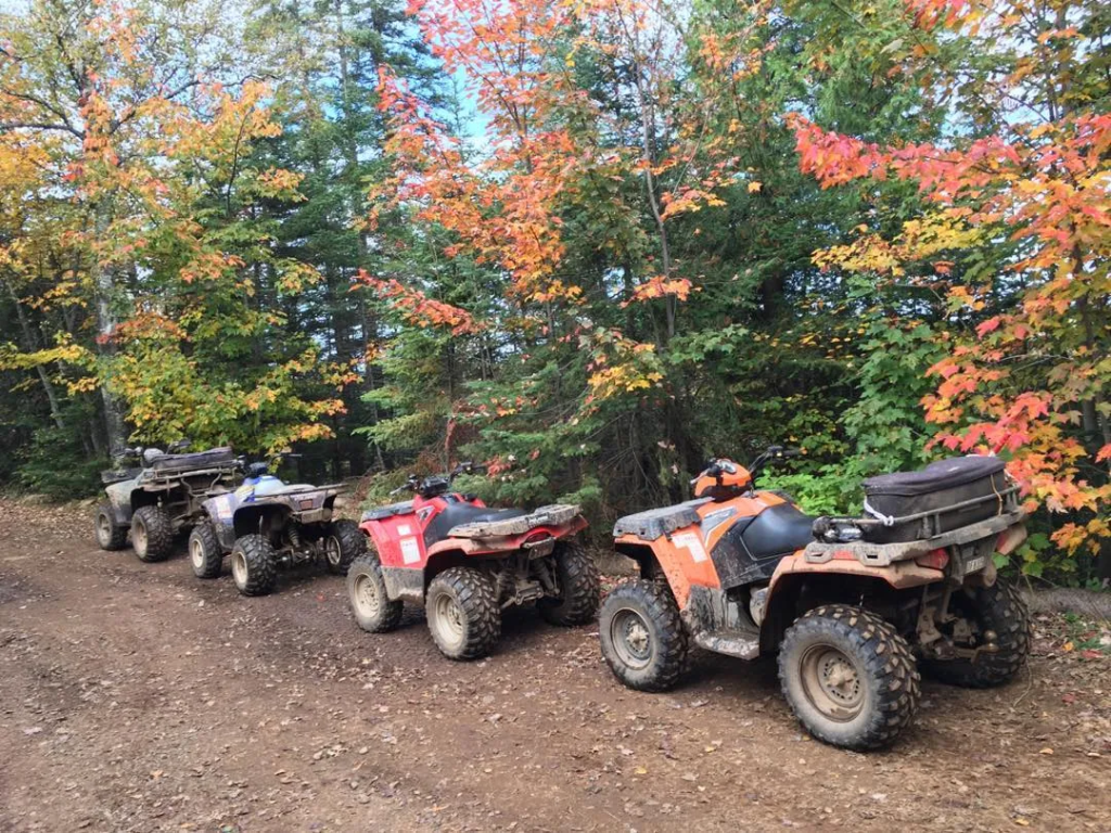 ATVs parked on Moose Run Trail System.