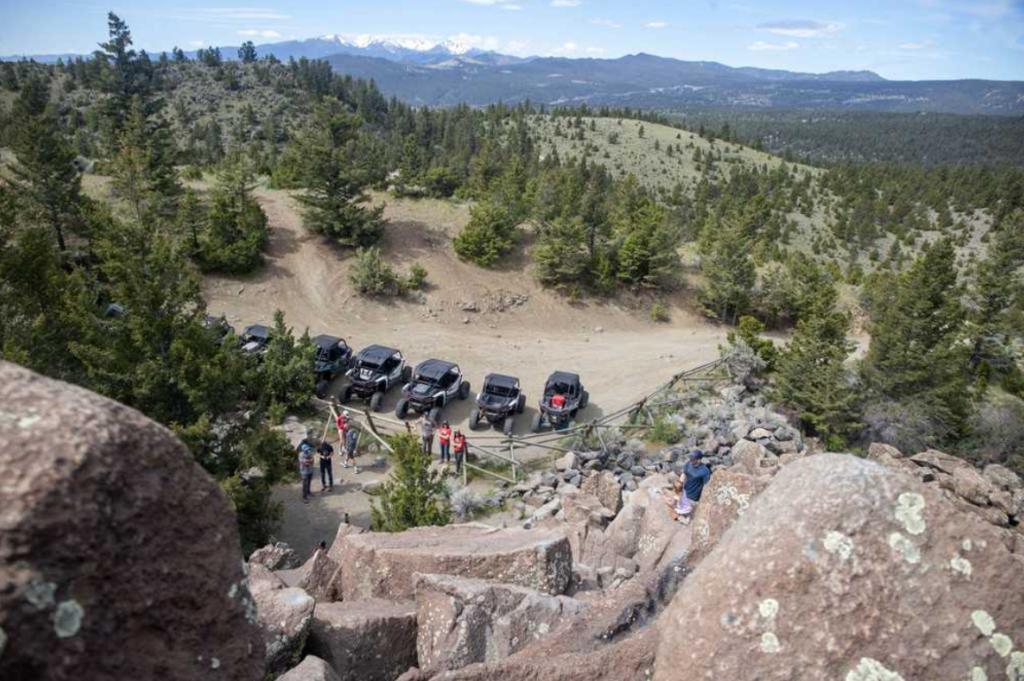 UTV's parked at pipestone ohv recreation area