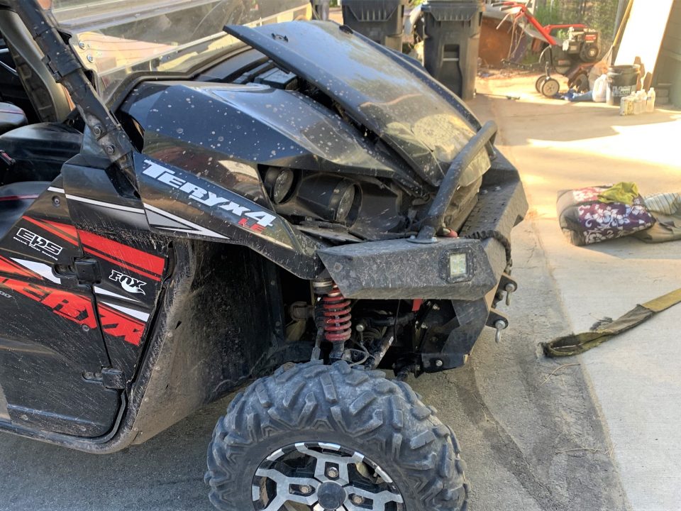 Kawasaki Teryx 4 front end with SuperATV Bumper