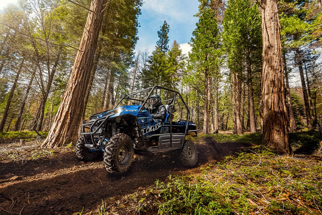 Kawasaki Teryx riding in woods