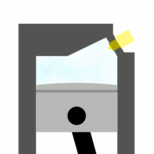 a simple animation showing a secondary ignition typical of knocking