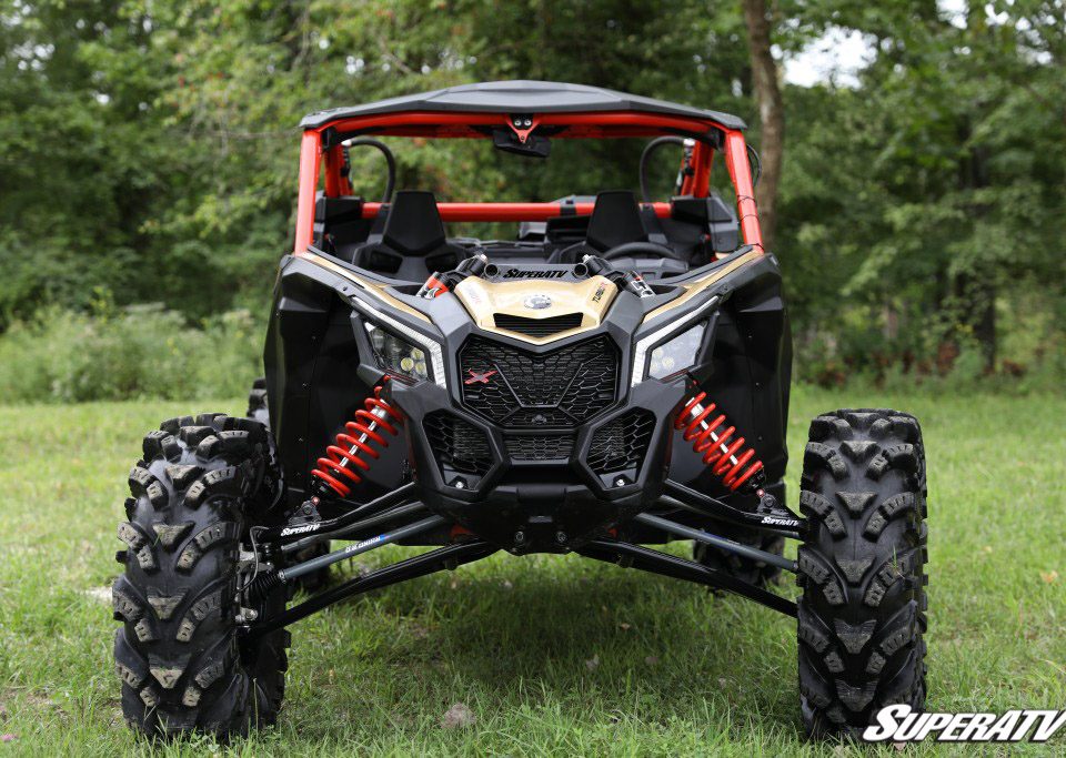 Front shot of Can-Am Maverick with SuperATV Lift Kit