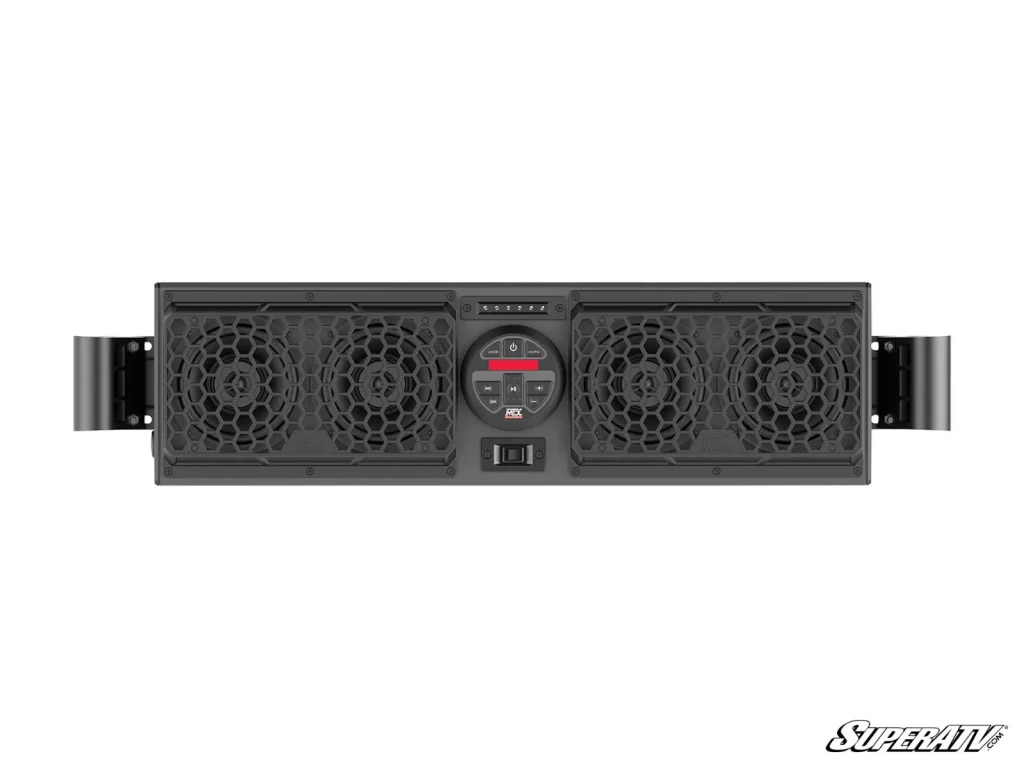A product image of a Bluetooth speaker bar.