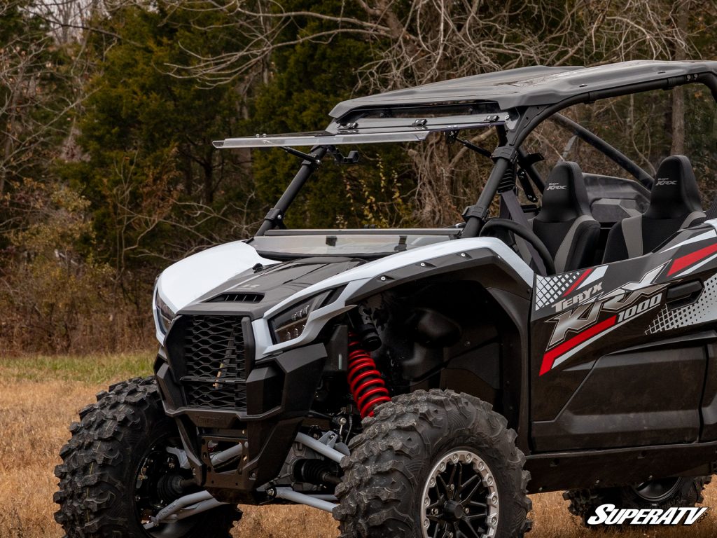 Kawsaki Teryx KRX with SuperATV Flip Windshield