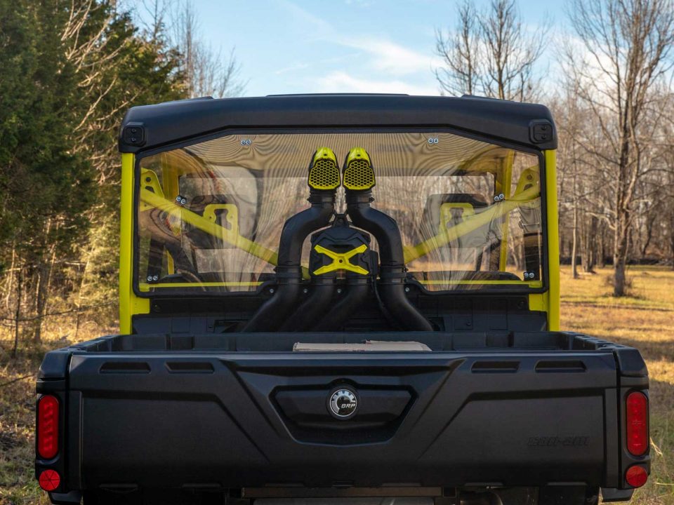 SuperATV Rear Windshield on Can-Am Defender XMR