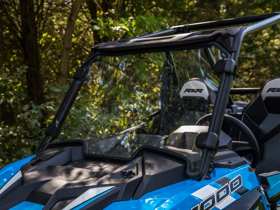 SuperATV Full Windshield installed on Polaris RZR XP 1000
