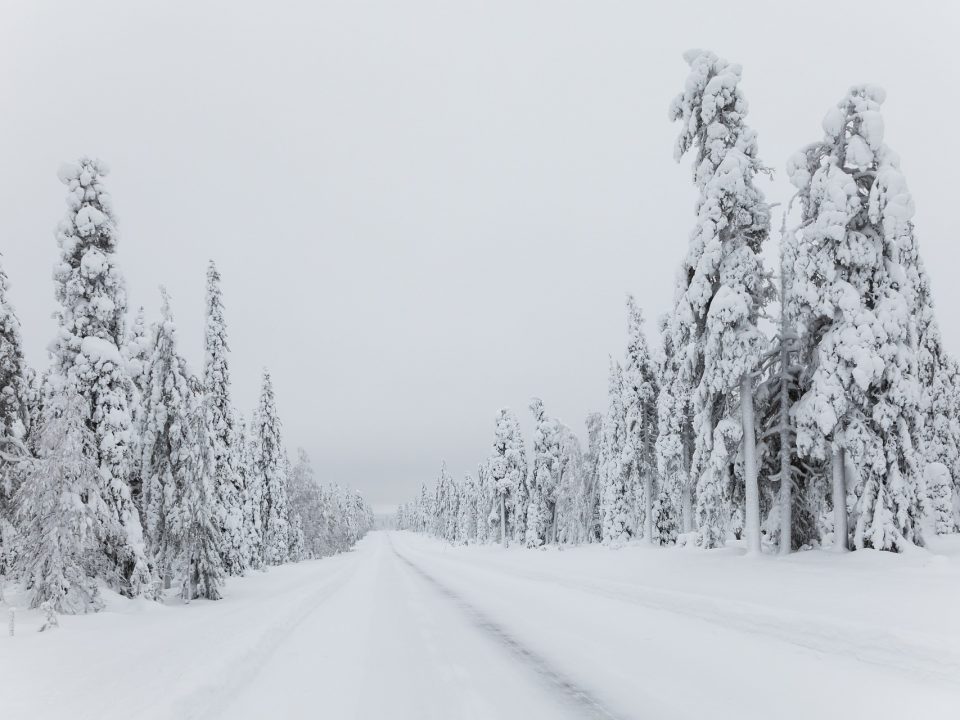 snowy road