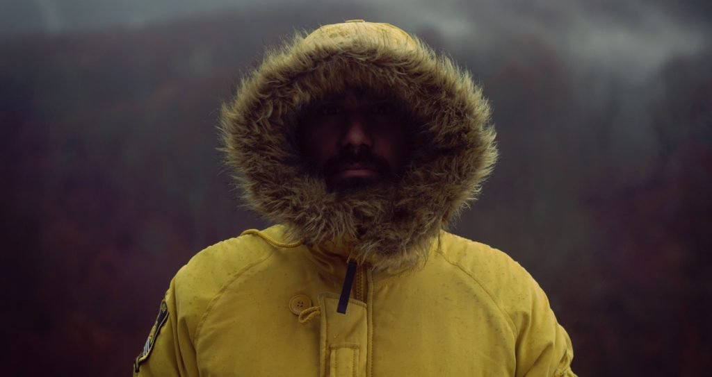 Jacket with fur hood