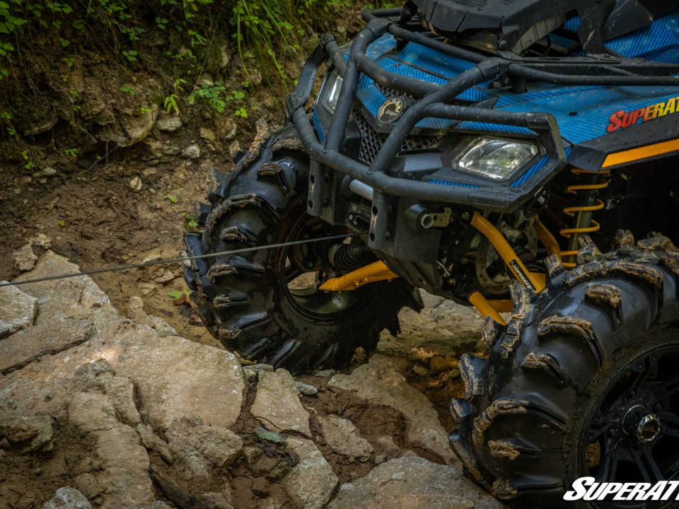 ATV pulled by winch