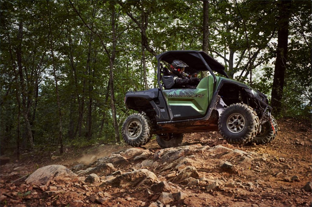 Yamaha Wolverine on top of hill